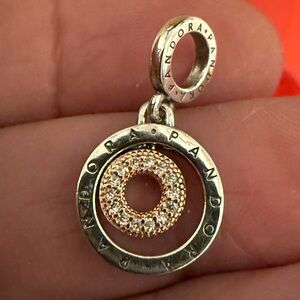 Pandora Two-Tone Circle Pendant